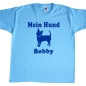 Preview: Kinder T-Shirt Hund - mit Wunschname