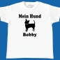 Preview: Kinder T-Shirt Hund - mit Wunschname