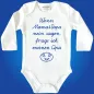 Preview: Baby‑Body mit Spruch „Wenn Mama und Papa nein sagen, frage ich Oma“