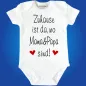 Preview: Baby‑Body mit Spruch „Zuhause ist das, wo Mama & Papa sind“