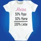 Preview: Babybody Gleichung Mama Papa Name