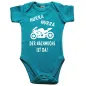 Preview: Babybody mit Motorrad‑Design für kleine Biker