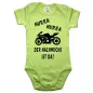 Preview: Babybody mit Biker‑Motiv als Geschenk zur Geburt