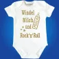 Preview: Lustiger Baby‑Body mit Rock’n’Roll Text