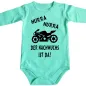 Preview: Babybody mit Motorrad‑Design für kleine Biker