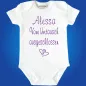 Preview: Babybody mit individuellem Namen und lustigem Text