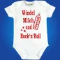 Preview: Baby‑Body mit personalisiertem Rock’n’Roll Text