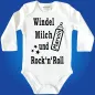 Preview: Baby-Body mit Aufdruck Rock and Roll