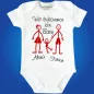 Preview: Babybody mit liebevollem Baby‑Ankündigungs‑Text
