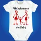 Preview: Baby-Body mit Druck Familienzuwachs