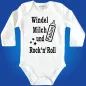 Preview: Lustiger Baby‑Body mit Rock’n’Roll Text