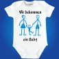 Preview: Baby-Body mit Druck Familie