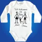 Preview: Babybody „Wir bekommen ein Baby“ mit Personalisierung