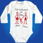 Preview: Baby‑Body mit lustiger Strichmännchen Illustration