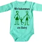 Preview: Baby-Body mit Druck Strichmaennchen-Familie
