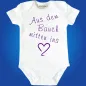 Preview: Baby‑Body Geschenk zur Geburt mit Herz