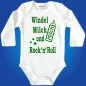 Preview: Baby‑Body mit Name und Musik‑Motiv
