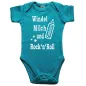 Preview: Baby‑Body mit Name und Musik‑Motiv