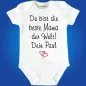 Preview: Baby‑Body mit Spruch „Du bist die beste Mama der Welt“