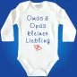 Preview: Baby‑Body mit Spruch „Mamas kleiner Liebling“ und zwei Herzen