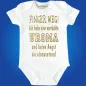 Preview: Babybody mit Spruch und wählbarer Person