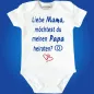 Preview: Baby‑Body mit romantischem Heiratsantrag und Ringen