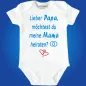 Preview: Baby‑Body mit Herzchen und Heiratsfrage