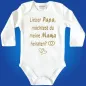 Preview: Baby‑Body mit Herzen, Ringen und wählbarem Eltern‑Spruch