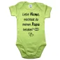 Preview: Babybody mit Herzen und wählbarem Mama/Papa Spruch