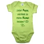 Preview: Baby‑Body mit Hochzeitsringen und liebevollem Text