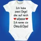 Preview: Baby‑Body mit Spruch „Ich habe einen Engel, der auf mich aufpasst“