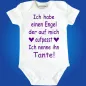Preview: Personalisierter Babybody mit Engel‑Spruch und Familienbezeichnung