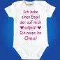 Preview: Baby‑Body mit Text „Ich nenne ihn Oma“ oder „Ich nenne ihn Opa“