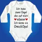 Preview: Baby‑Body mit Spruch „Ich habe einen Engel, der auf mich aufpasst“