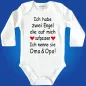 Preview: Babybody „Ich habe zwei Engel“ personalisiert