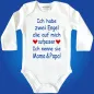 Preview: Babybody mit Druck Engel Spruch mit Wunschperson