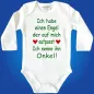 Preview: Babybody mit Druck Engel Motiv personalisiert