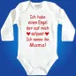 Preview: Babybody mit Druck Engel Spruch Familie