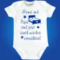 Preview: Lustiger Babybody mit humorvollem Eltern‑Spruch
