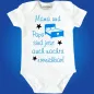 Preview: Babybody mit humorvollem Nacht‑Motiv für Eltern