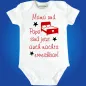 Preview: Baby‑Body mit Spruch über nächtliche Baby‑Rufe