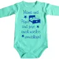 Preview: Bedruckter Baby‑Body mit lustigem Mama‑Papa‑Spruch