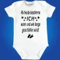 Preview: Baby-Body mit frechem Spruch zum Schlaf