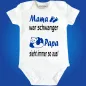 Preview: Lustiger Baby Body mit Panda Motiv