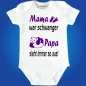 Preview: Babybody mit Panda und humorvollem Design