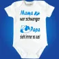 Preview: Lustiger Panda Babybody für Jungen und Mädchen