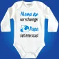 Preview: Baby Kurzarmbody Panda Motiv