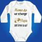 Preview: Weißer Baby Body mit lustigem Spruch