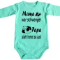 Preview: Babybody mit Panda und humorvollem Design