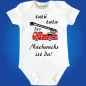 Preview: Babybody für Feuerwehr-nachwuchs mit Feuerwehrauto